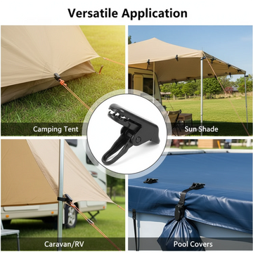 Sturdy Anti-Wind Tent Clips, Heavy Duty Camping Clamps for Securing Tarpaulin & Tent Outdoor Fixing Crocodile Clips, 10/20/50pcs