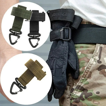 Mountaineering Buckle Outdoor Keychain Gear Clip Keeper Pouch Belt Keychain Gloves Rope Holder Military Hook Camping