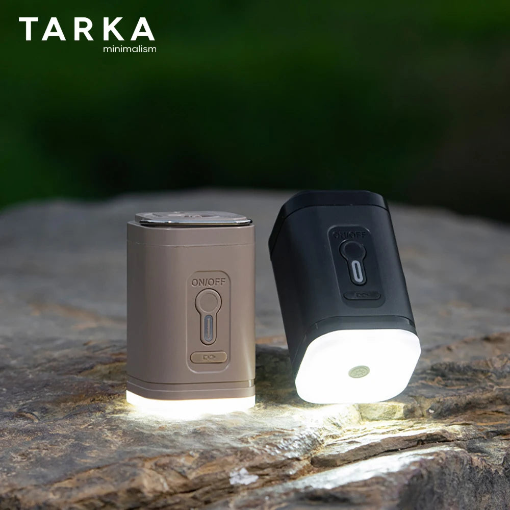 TARKA 1pcs Mattress Air Pump Air Compressor 2 in 1,  Lightweight Inflating Pump with Camplight, Hiking Travel Must Have Supplies