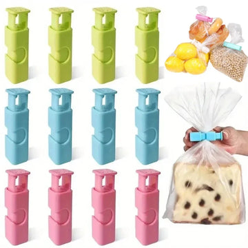 Reusable Food Bag Clips (4-Pack) for Sealing Snacks, Chips & Dry Goods to Lock in Freshness