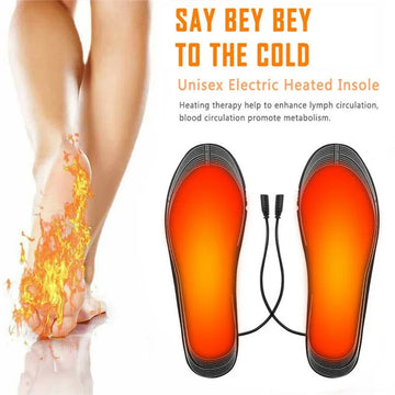 Winter Electric Heated Insoles USB Heating Feet Warmer Thermal Shoes Sock Pad Heated Insoles Washable Full Foot Fever Unisex