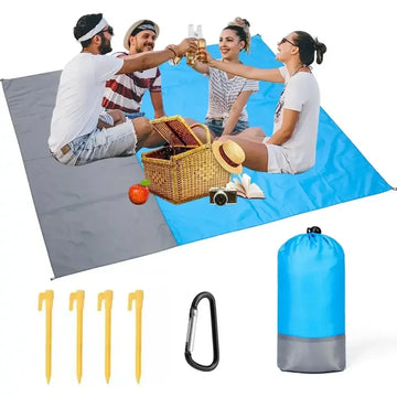 Beach Blanket Sandproof 200 X 210cm Waterproof Beach Mat Lightweight Picnic Blanket For Travel Hiking Sports