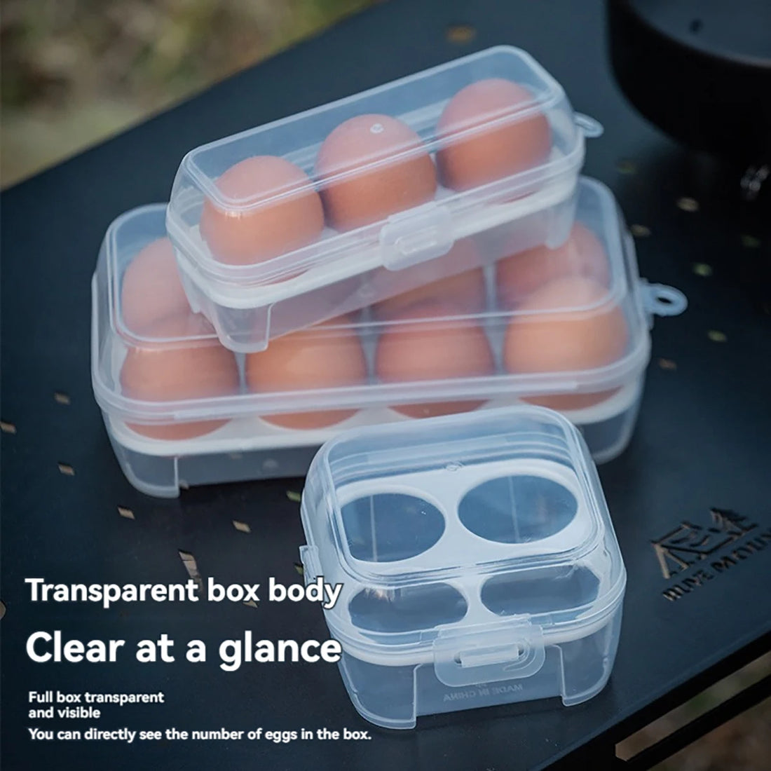 Outdoor Shockproof Egg Box StorageBox, Portable Camping Shatterproof EggTray, Home Plastic Protection Box, TravelShatterproof